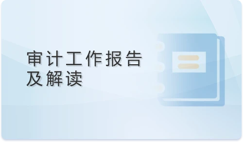 審計工作報告及解讀